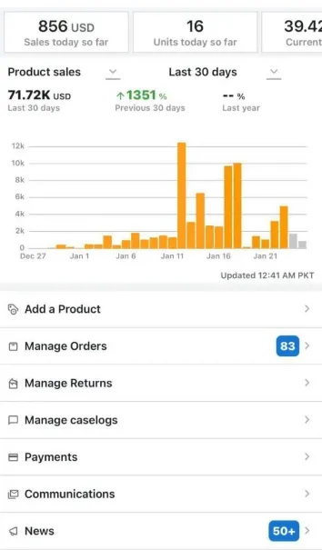 Customer Dashboard by The Prime Commerce